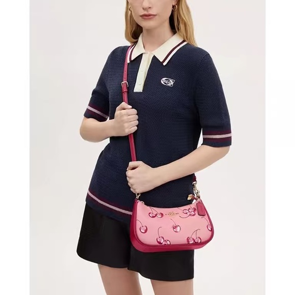 COACH Teri Shoulder Bag With Cherry Print CR290 - Picture 2 of 5